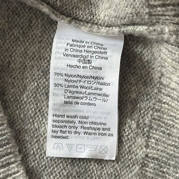 J. Crew Mercantile Men’s Wool Blend Grey shawl-collar Pullover Sweater K3331 L - Picture 8 of 8